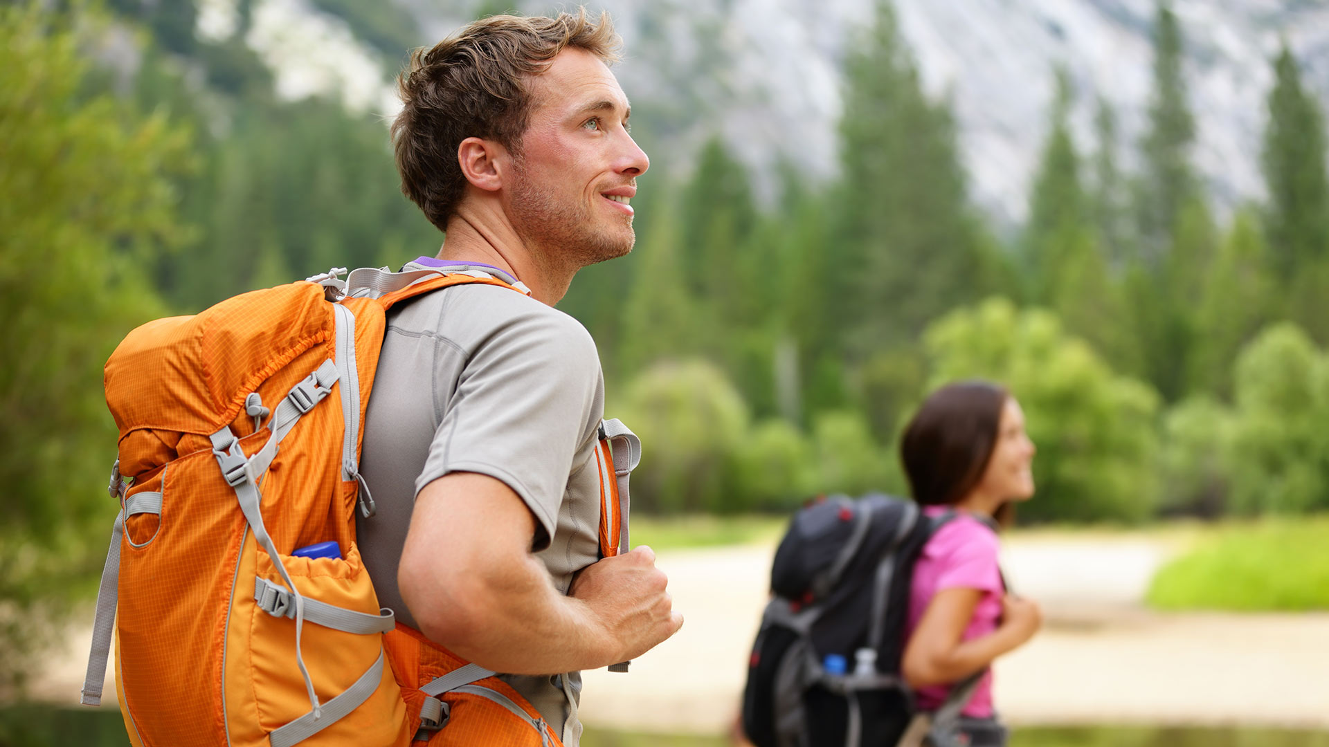 couple backpacking